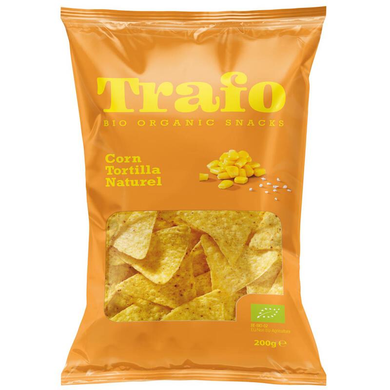 Tortilla chips naturel van Trafo, 10 x 200 g