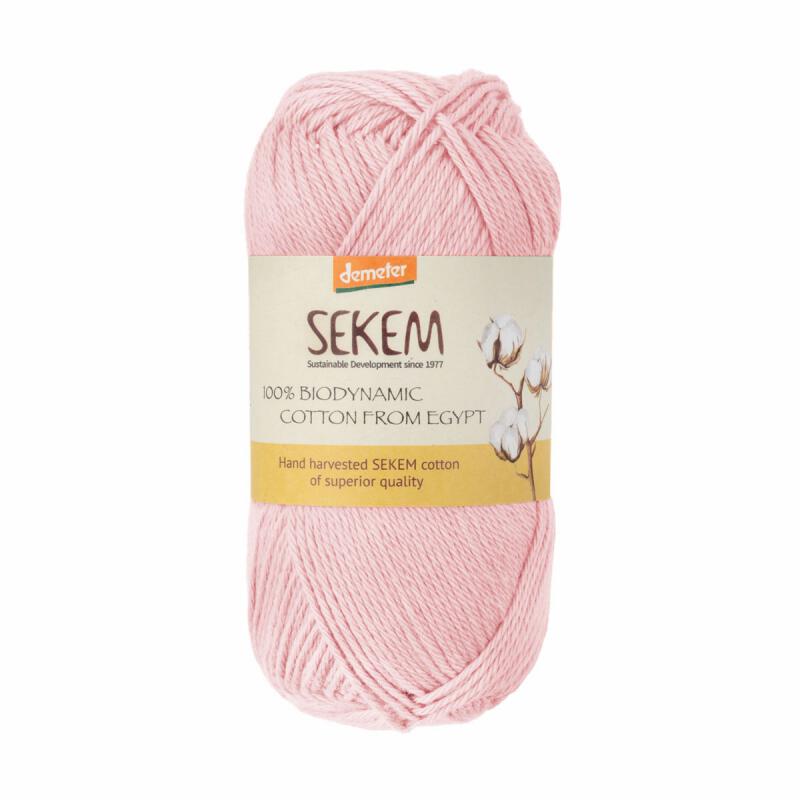 Garen katoen chalk pink 50gr van Sekem, 10 x 1 stk