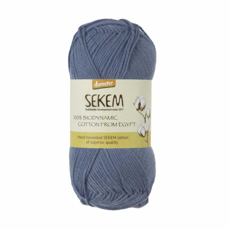 Garen katoen blue 50gr van Sekem, 10 x 1 stk