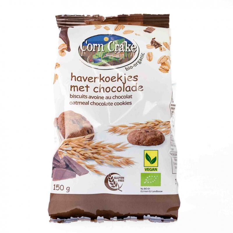 Haver chocoladekoekjes van Corn Crake Organic, 6 x 150 g