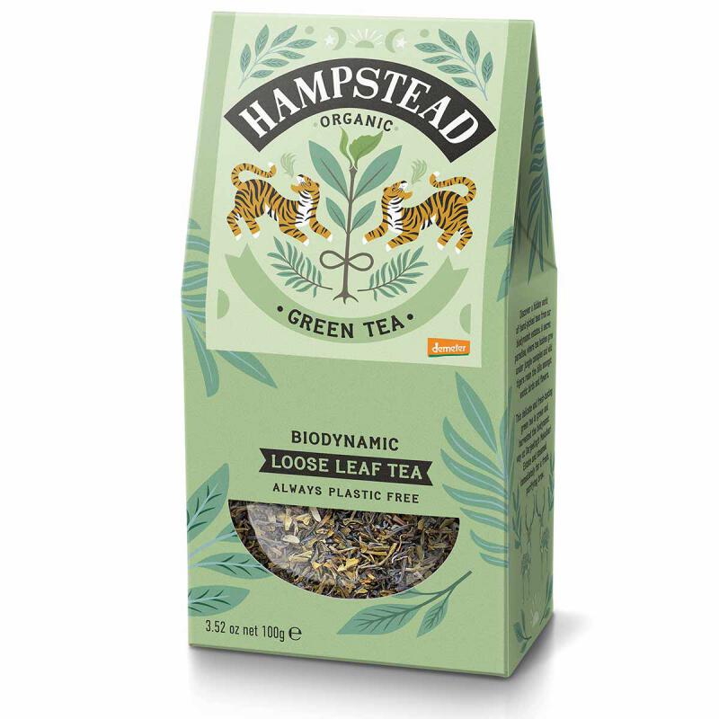 Groene thee los van Hampstead Tea, 6 x 100 g