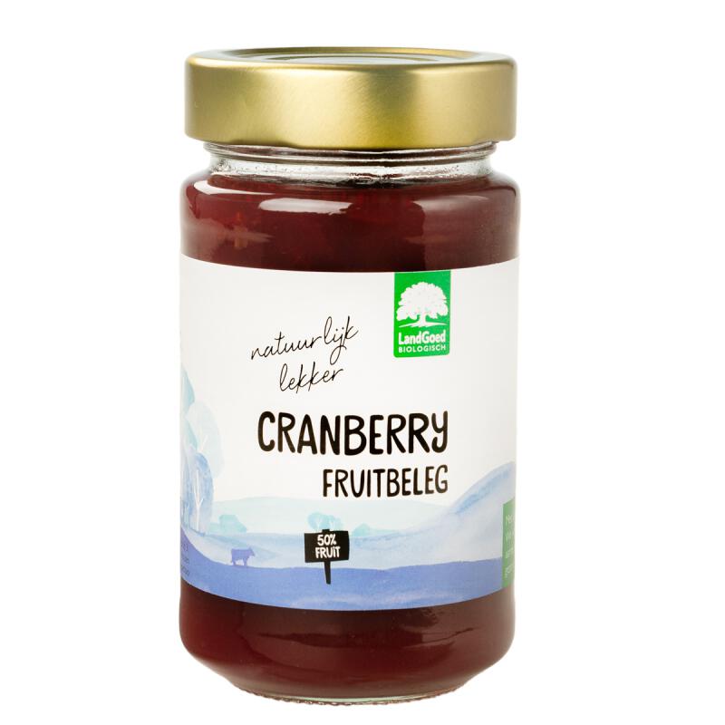 Fruitbeleg cranberry van Landgoed, 6 x 250 g