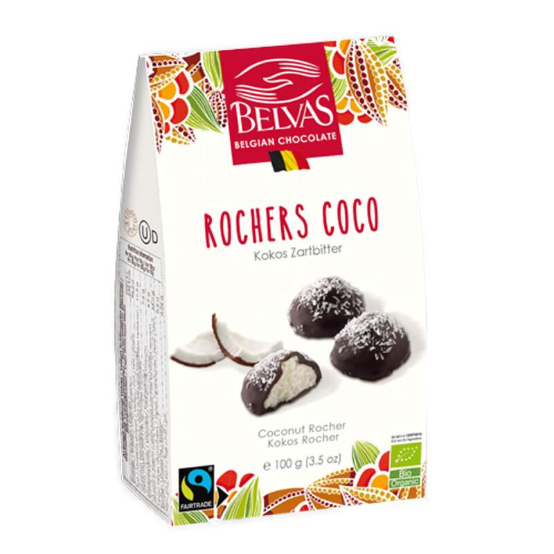 Kokos rocher van Belvas, 6 x 100 g