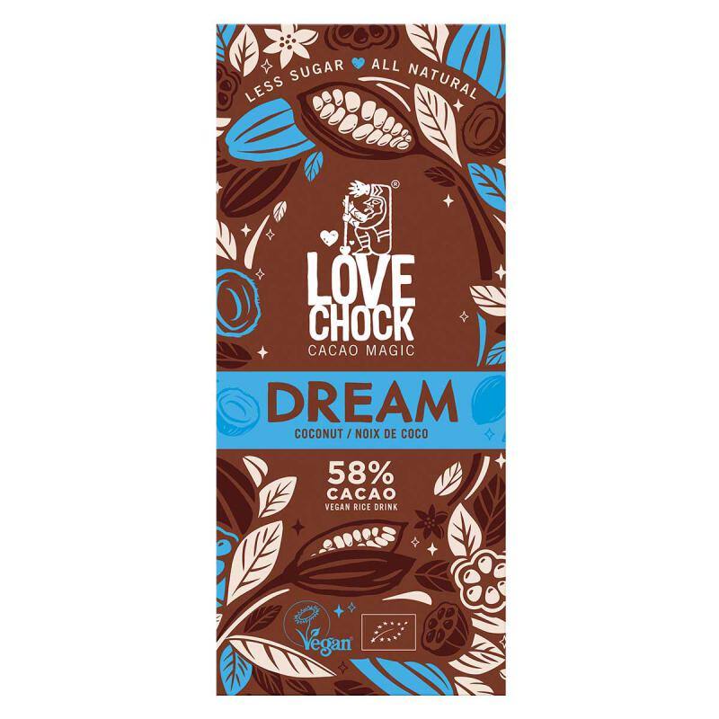 Chocolade Repen Dream creamy coconut van Lovechock, 8 x 70 g