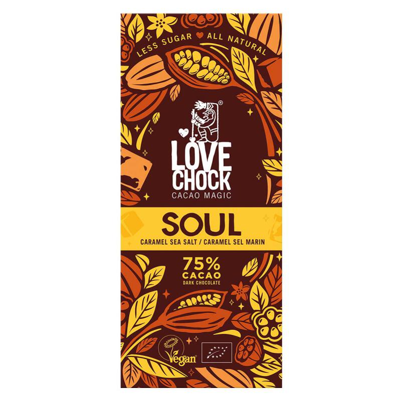 Chocolade Repen Soul caramel sea salt van Lovechock, 8 x 70 g