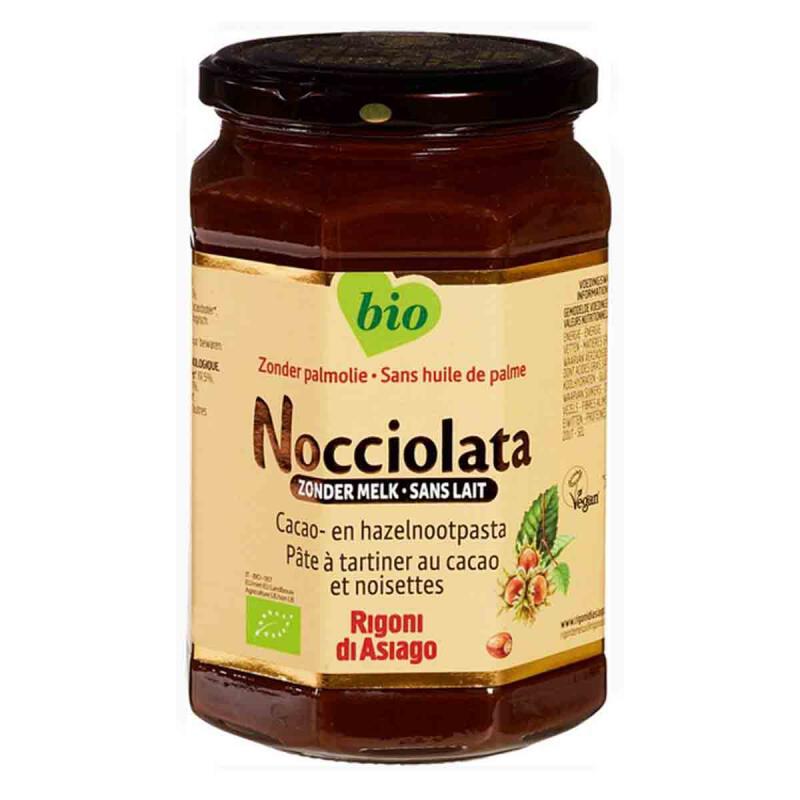 Cacao hazelnootpasta zonder  melk van Nocciolata, 6 x 650 g
