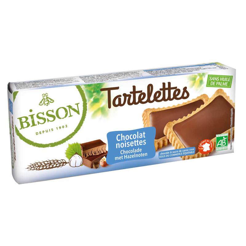 Tartelettes choco hazelnoten van Bisson, 6 x 150 g