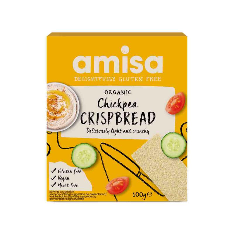 Crispbread kikkererwt gv van Amisa, 12 x 100 g