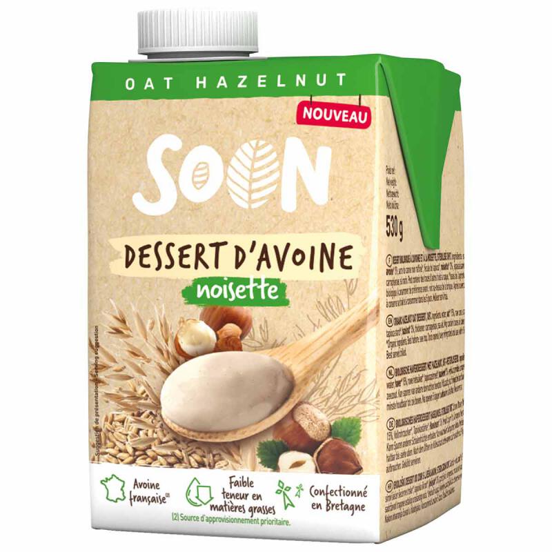 Haverdessert hazelnoot van SOSOON, 8 x 530 g