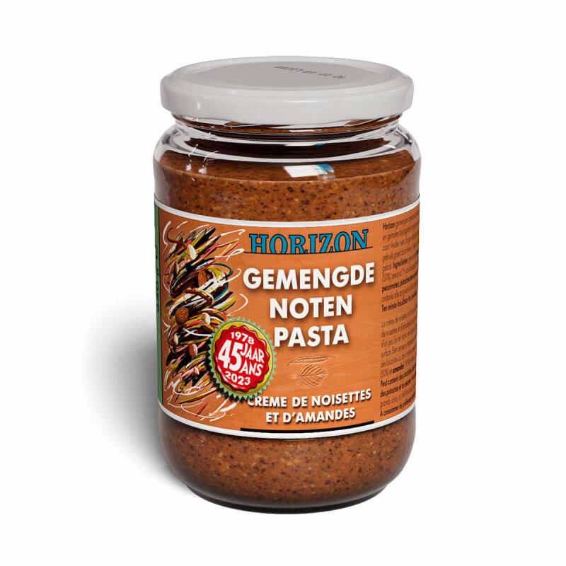 Notenpasta Hazelnoot Amandelen van Horizon, 6 x 650 g