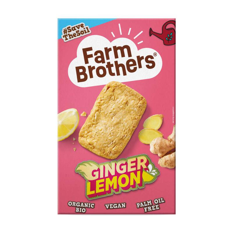 Gember citroen koekjes van Farm Brothers, 6 x 135 g