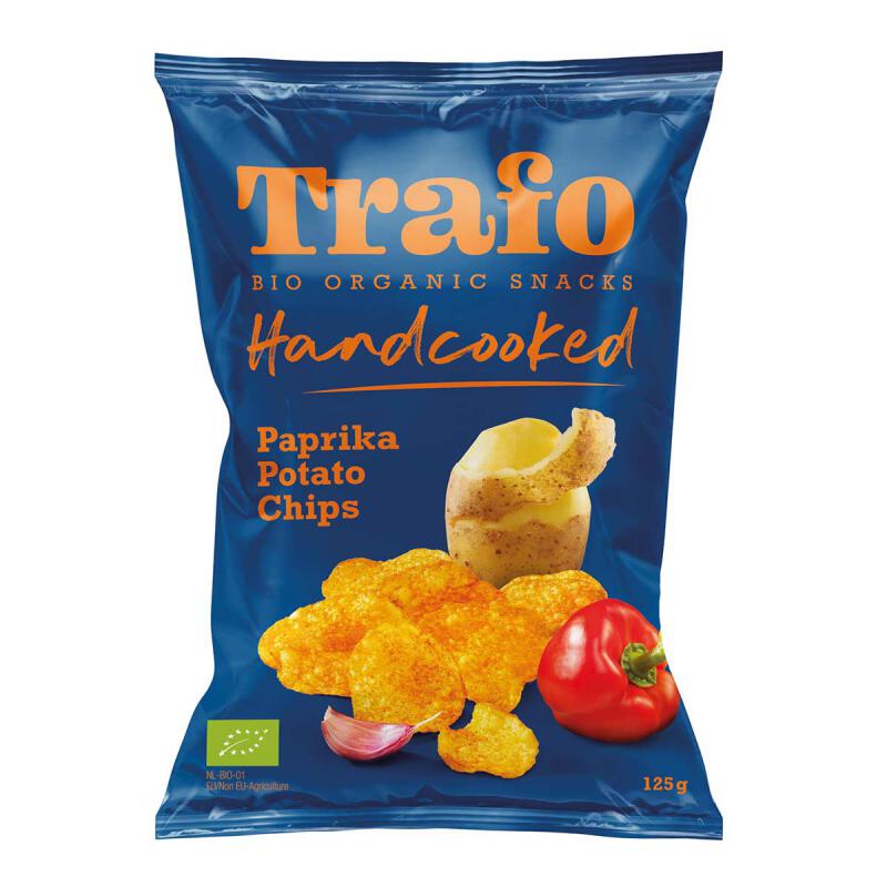 Handcooked chips paprika van Trafo, 10 x 125 g