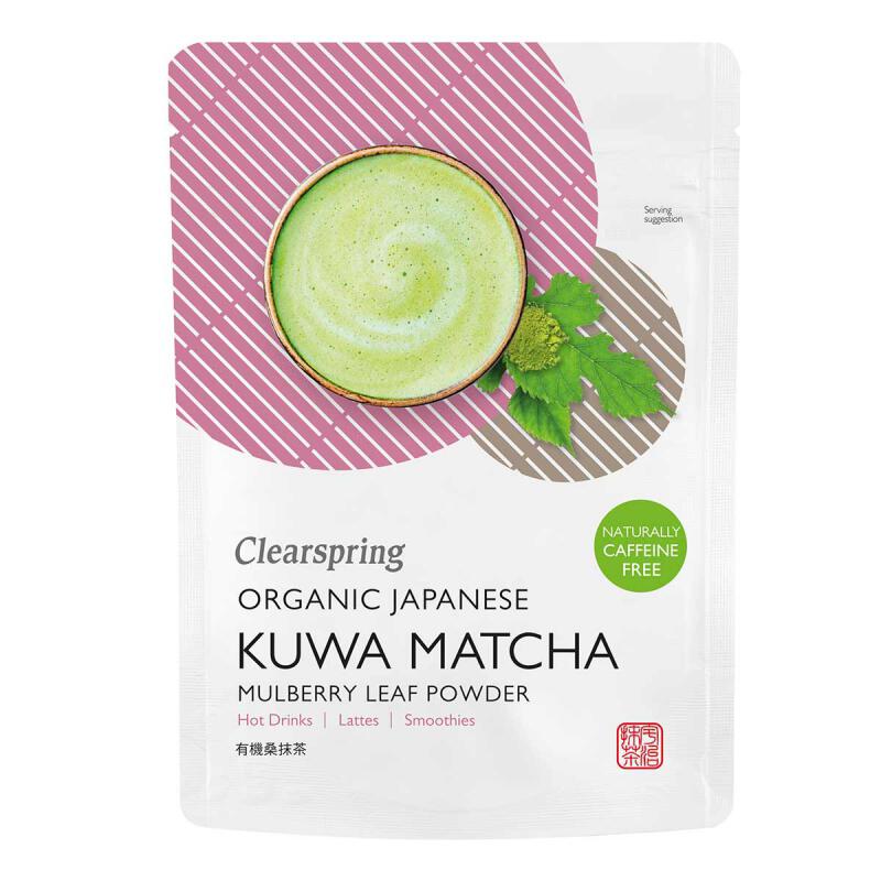 Kuwa matcha moerbeiblad van Clearspring, 10 x 40 g