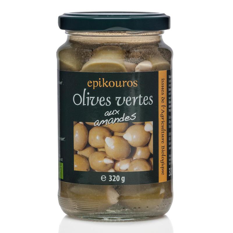 Olijven groen amandelen van Epikouros, 6 x 320 g