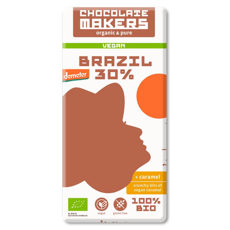 Chocolade brazil caramel van Chocolatemakers, 10 x 80 g
