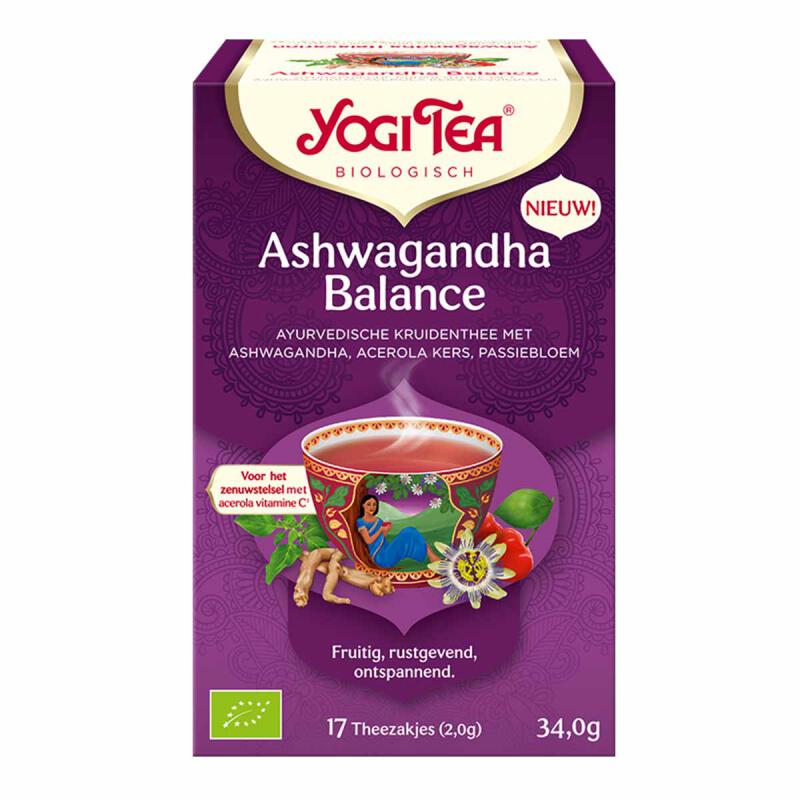 Ashwagandha balance van Yogi Tea, 6 x 17 builtje
