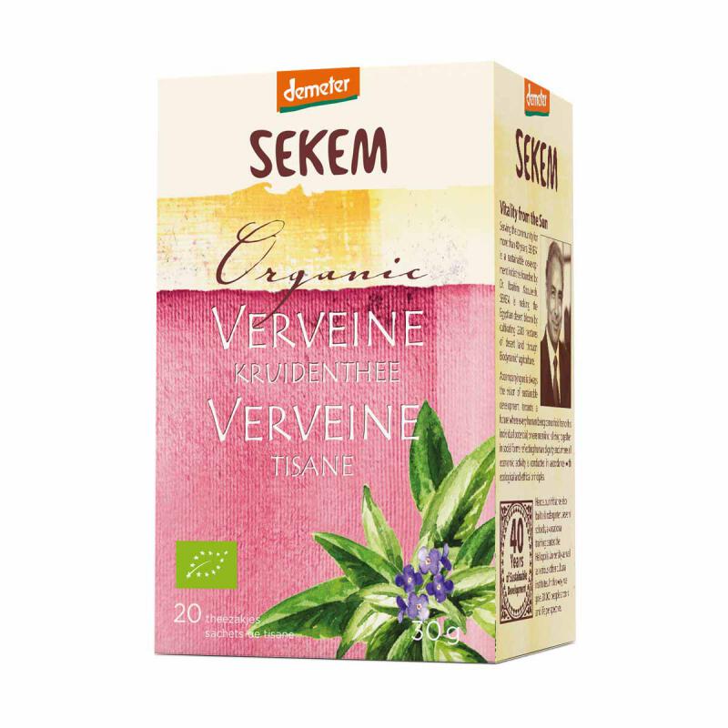 Verveine thee van Sekem, 6 x 20 builtje