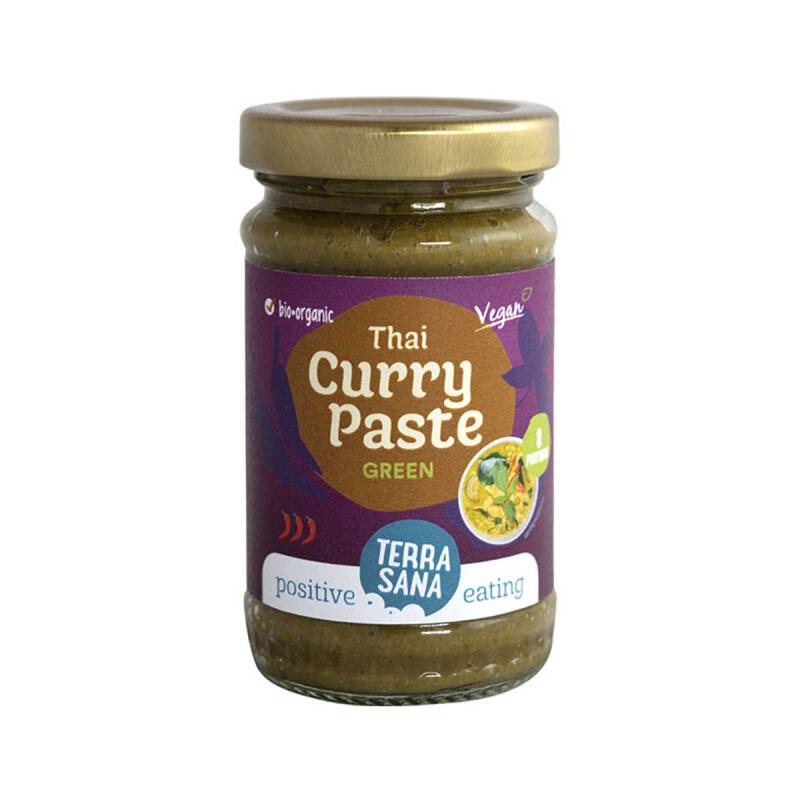 Thaise groene currypasta van TerraSana, 6 x 120 g