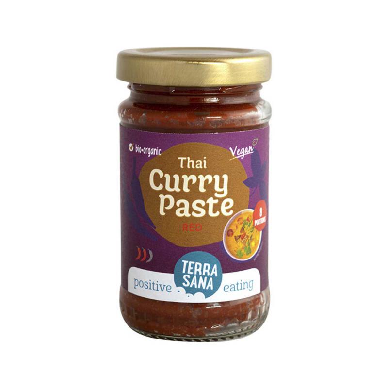 Curry Thaise rode paste van TerraSana, 6 x 120 g