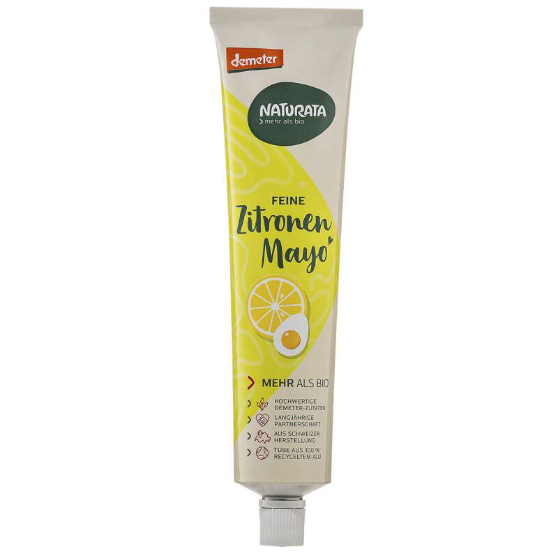 Mayonaise citroen tube van Naturata, 8 x 185 ml