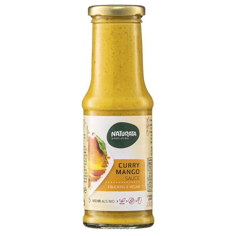 Curry Mango saus van Naturata, 6 x 210 ml
