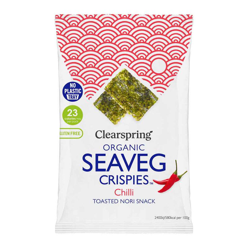 Seaveg crisp chilli van Clearspring, 20 x 4 g