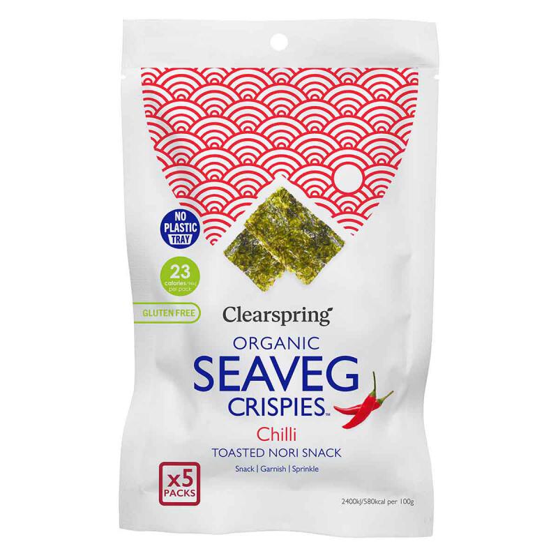 Seaveg crisp chilli multi van Clearspring, 6 x 5 stk