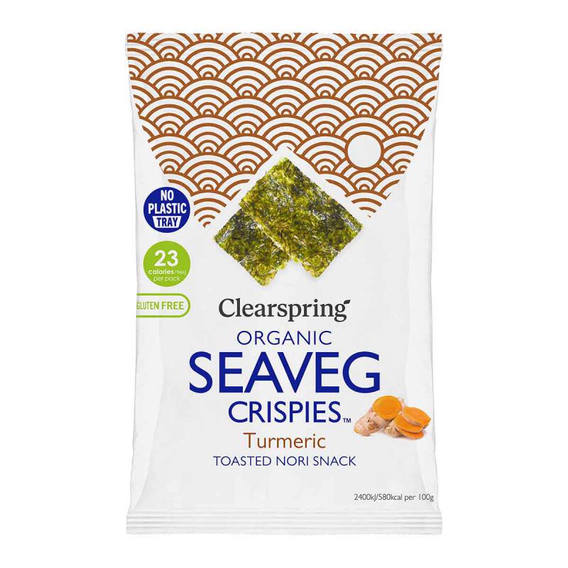 Seaveg crispies turmeric van Clearspring, 20 x 4 g