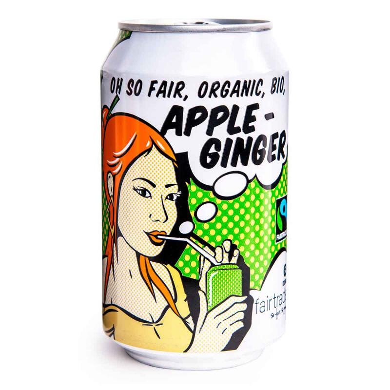 Appel gember (blikje) van Oxfam Fairtrade, 12 x 330 ml