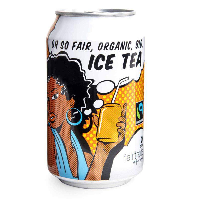 Ice tea (blikje) van Oxfam Fairtrade, 12 x 330 ml