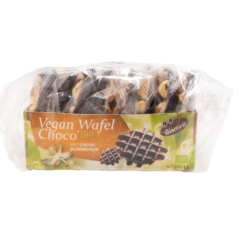 Wafel chocolade vegan van Biscovit, 8 x 180 g