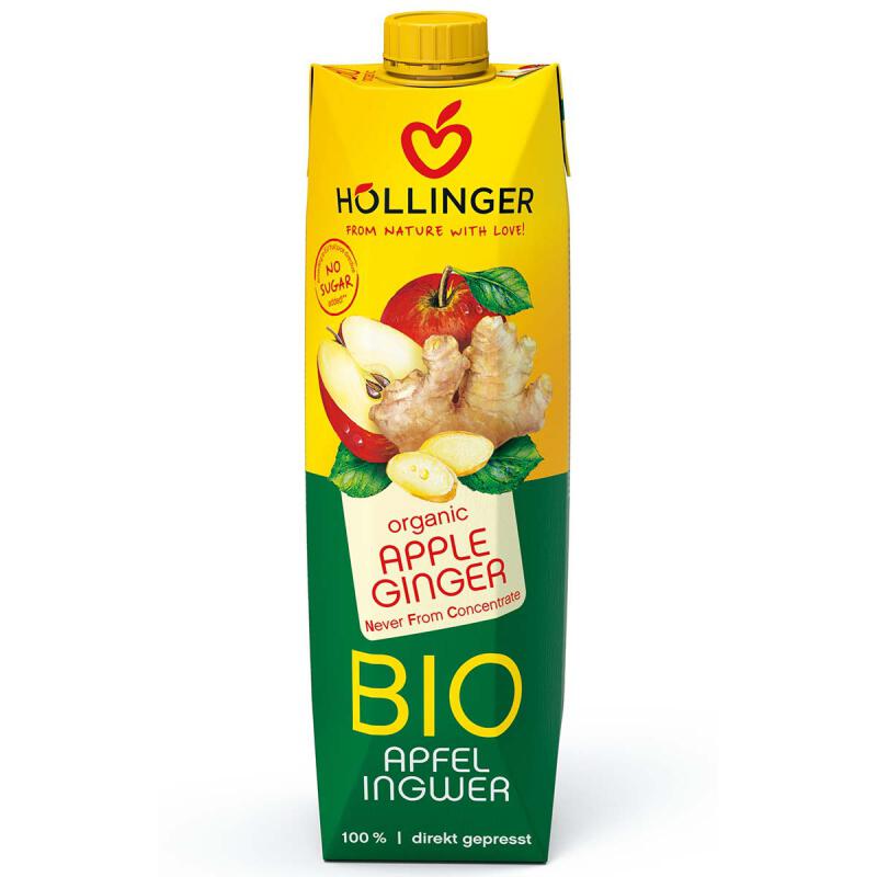 Appel-gember sap van Höllinger, 12 x 1 l Appel-gember sap van Höllinger, 12 x 1 l