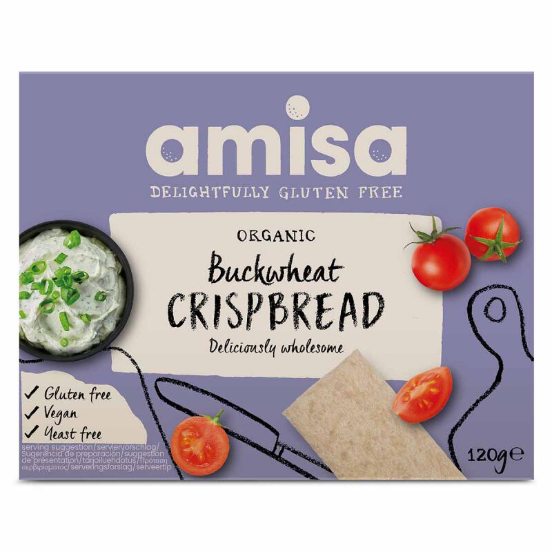 Crispbread boekweit glutenvrij van Amisa, 12 x 120 g