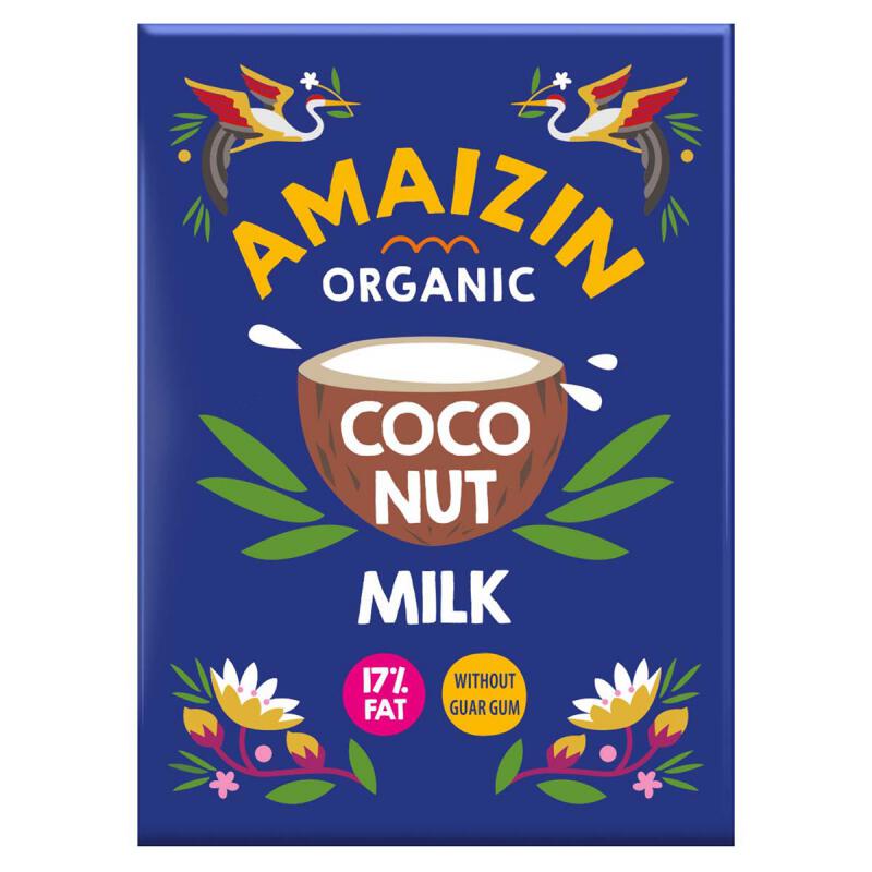 Kokosmelk in tetrapak 17% van Amaizin, 12 x 500 ml