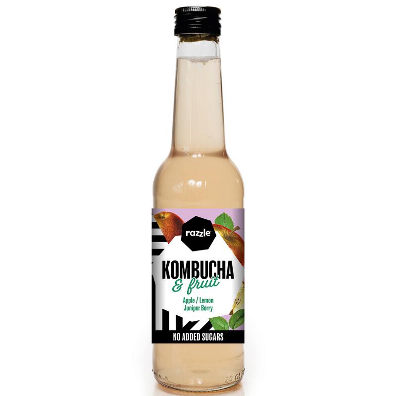 Kombucha appel jeneverbes van Razzle, 8 x 275 ml