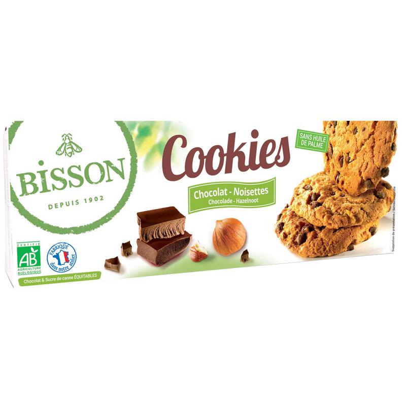 Choco cookies hazelnoot van Bisson, 8 x 175 g
