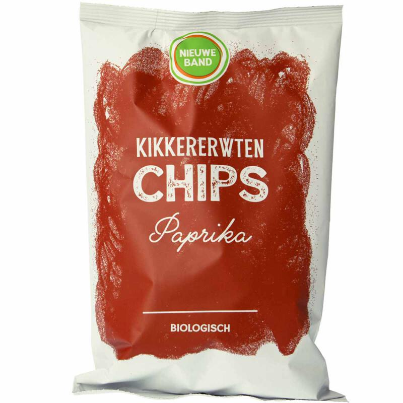 Kikkererwtenchips paprika van De Nieuwe Band, 6 x 75 g