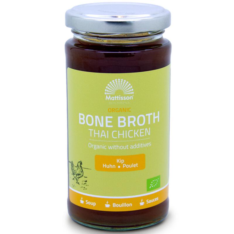Bone broth thaise kip van Mattisson, 6 x 240 ml
