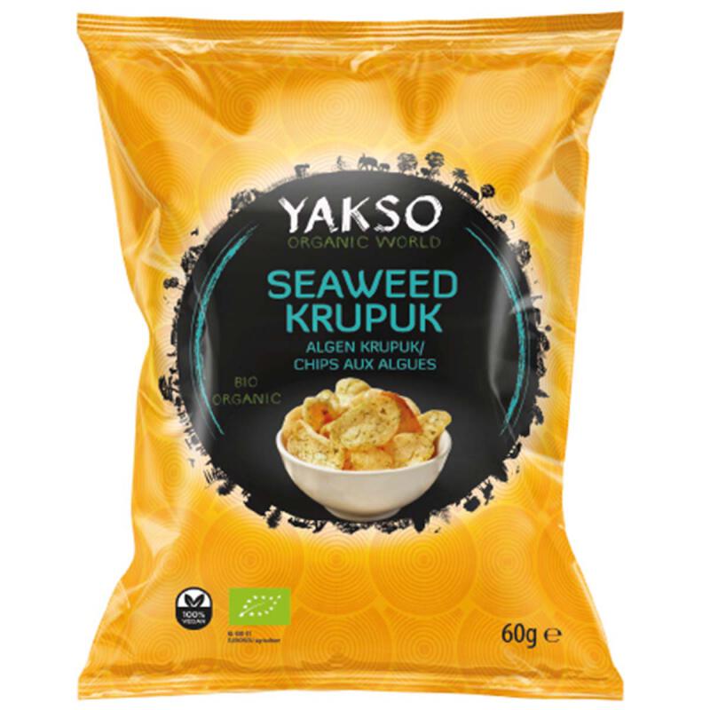 Krupuk wakame vegan van Yakso, 6 x 60 g