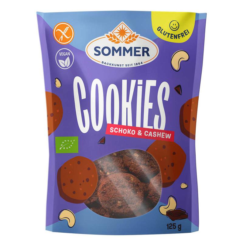 Cookies choco cashew van Sommer, 8 x 125 g