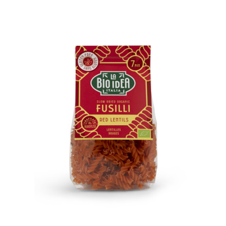 Rode linzen fusilli van La Bioidea, 10 x 250 g