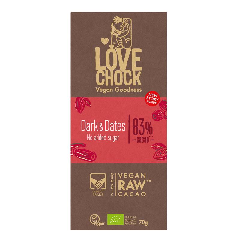 Dark dates van Lovechock, 8 x 70 g