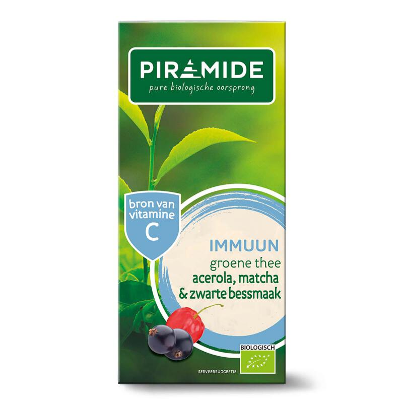 Groene thee immuun van Piramide, 6 x 20 builtje