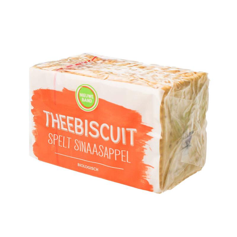 Theebiscuit spelt sinaasappel van De Nieuwe Band, 12 x 200 g