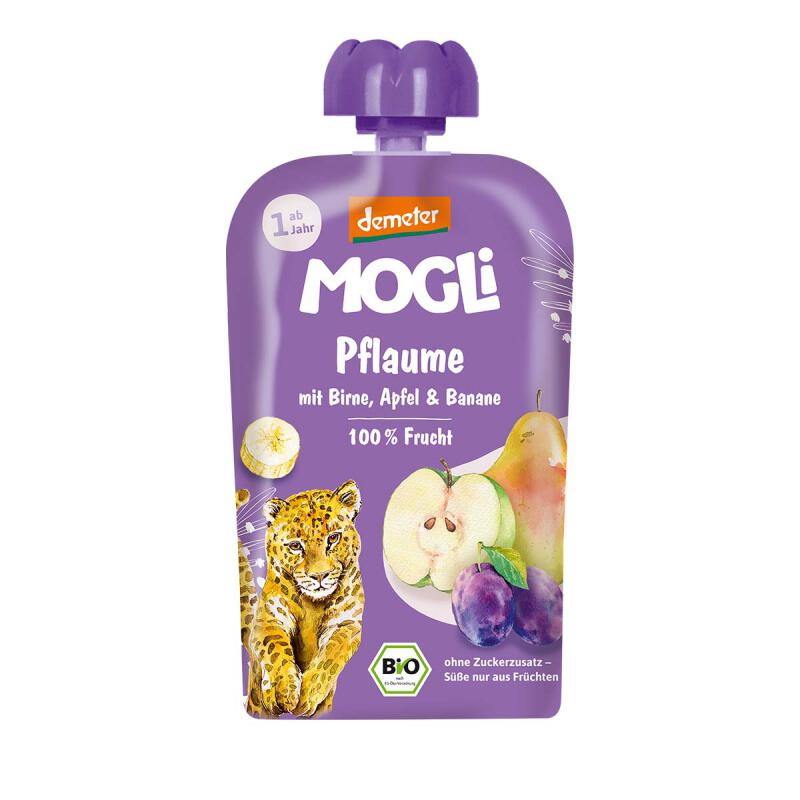 Knijpfruit pruim van Mogli, 10 x 100 g