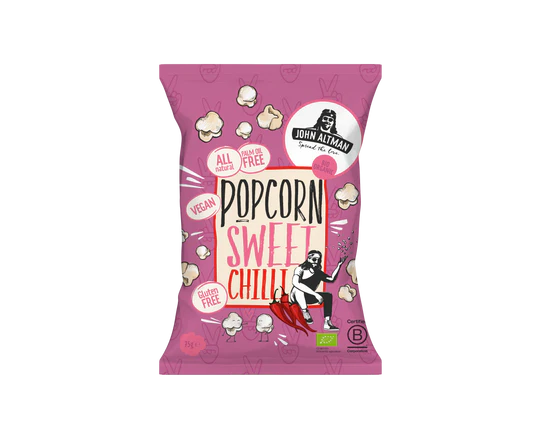 Popcorn sweet chili van John Altman, 10 x 75 g