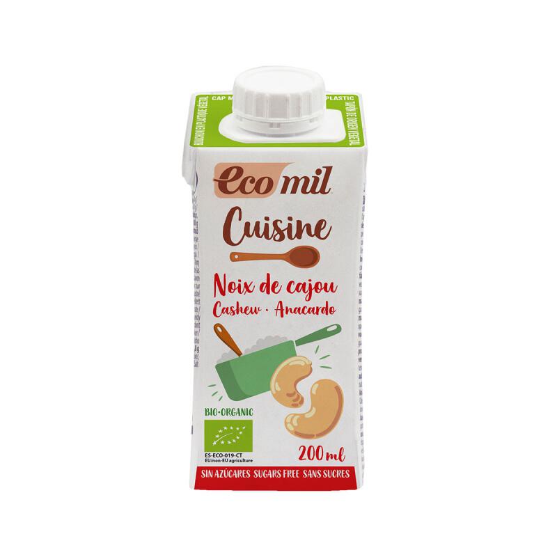 Cuisine cashew ongezoet van Ecomil, 24 x 200 ml