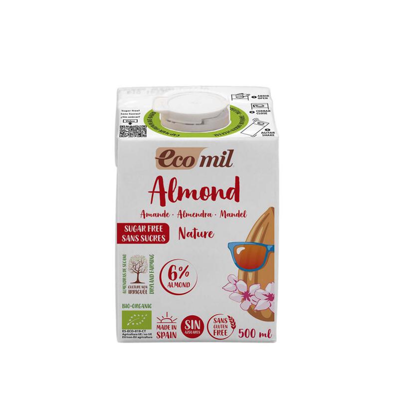 Amandeldrank ongezoet van Ecomil, 6 x 500 ml