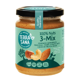 3-mix notenpasta crunchy van TerraSana, 6 x 250 g