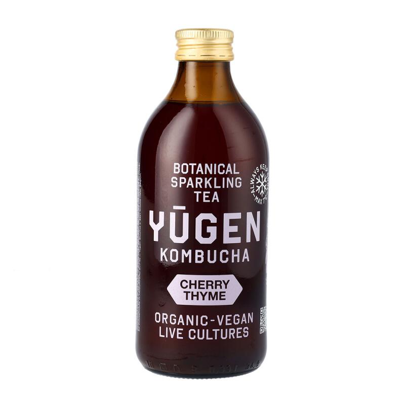 Kombucha kers en tijm van YUGEN, 1 x 325 ml